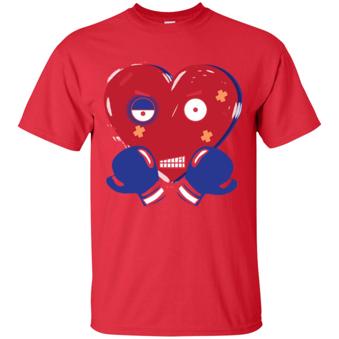 Sad Valentines Day T-shirt Patched Up Heart Red
