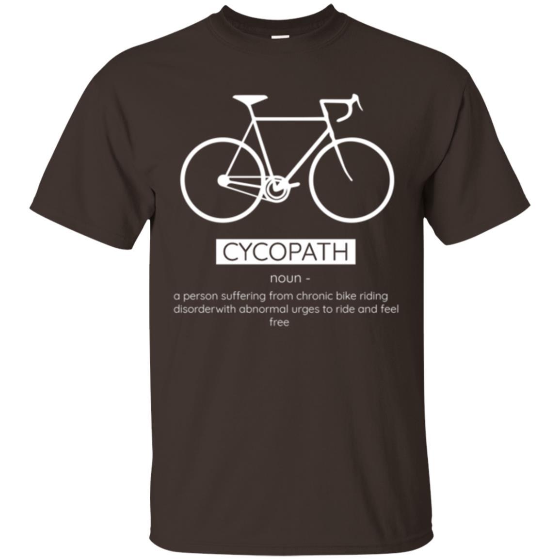 Biker T-shirt Cycopath Definition T-shirt Dark Chocolate