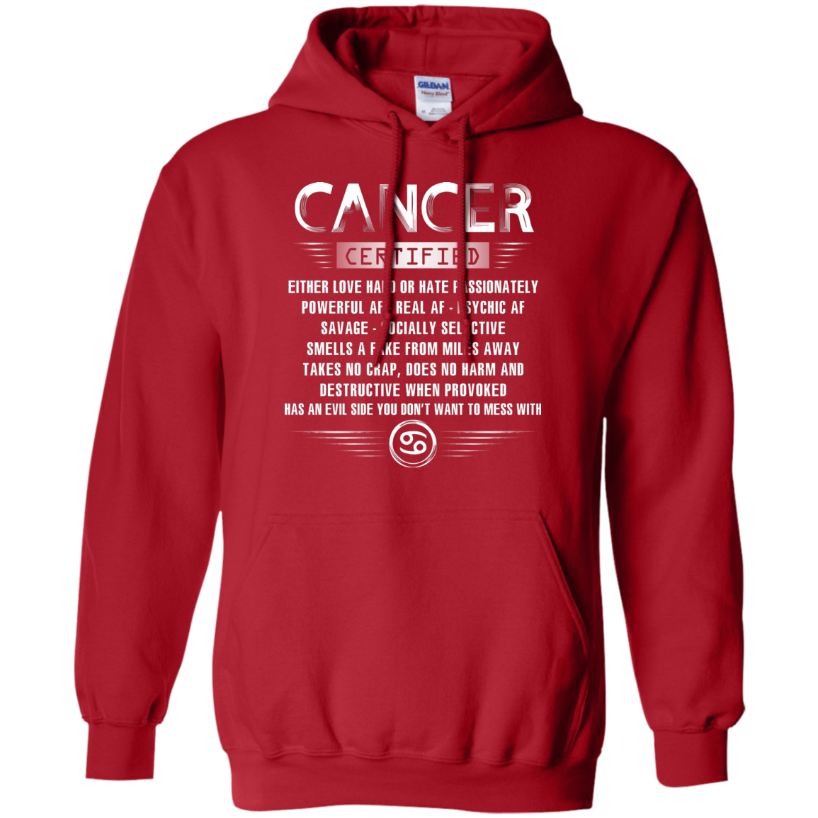 Cancer Certified Either Love Hard Or Hate Passionately Powerful Af T-shirt