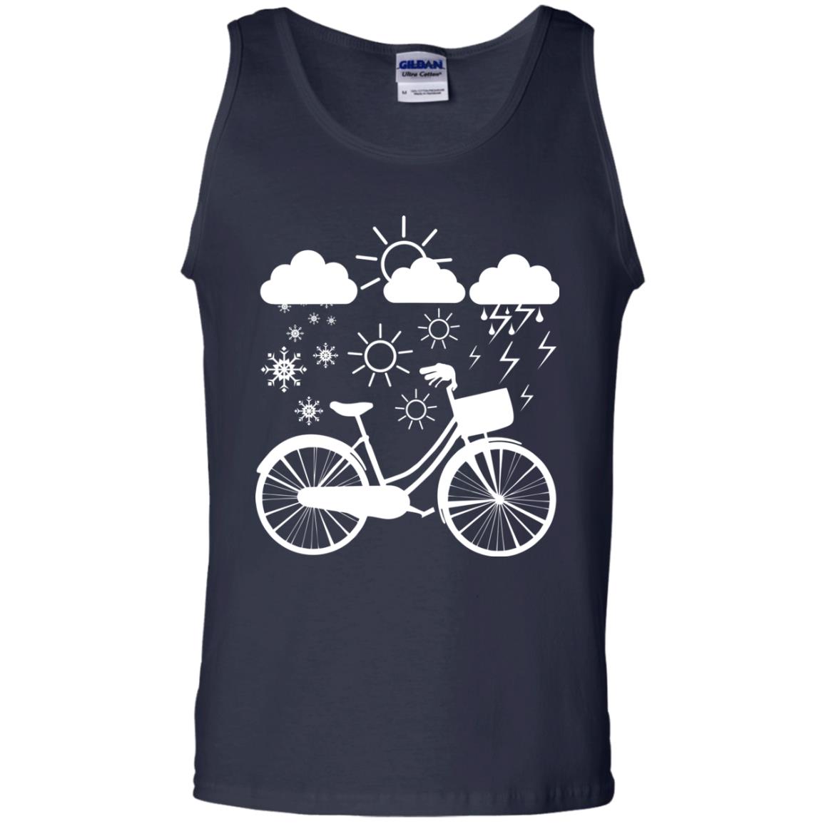 Bicycle All Weather Cyclist T-shirt For Bicycle Lover Navy