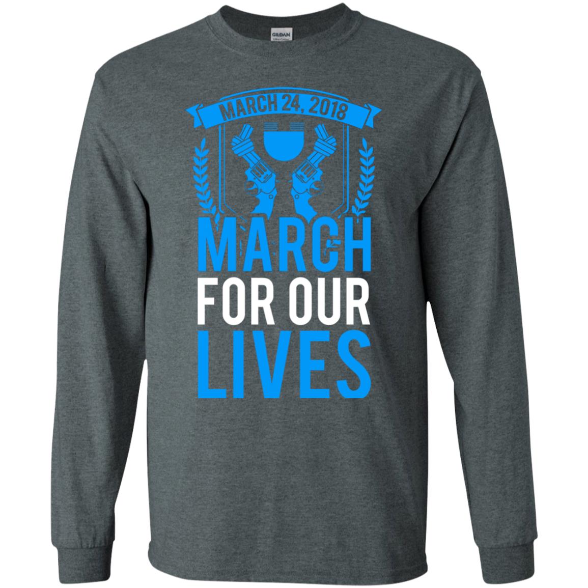 Anti Gun T-shirt March For Our Lives March 24 2018 Dark Heather
