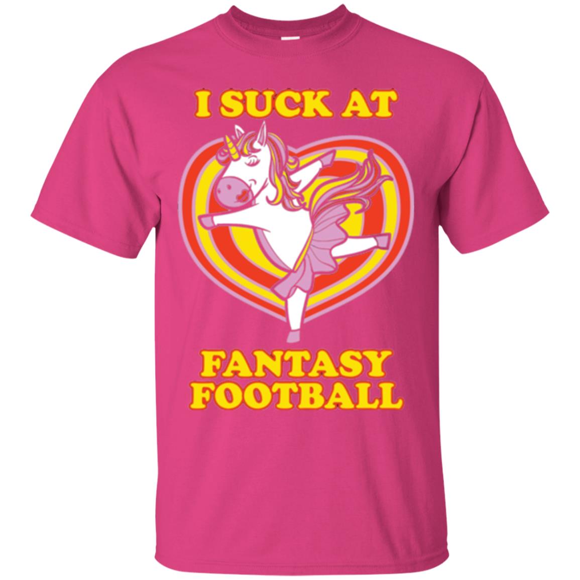 Funny Unicorn Loser T-shirt I Suck At Fantasy Football Heliconia