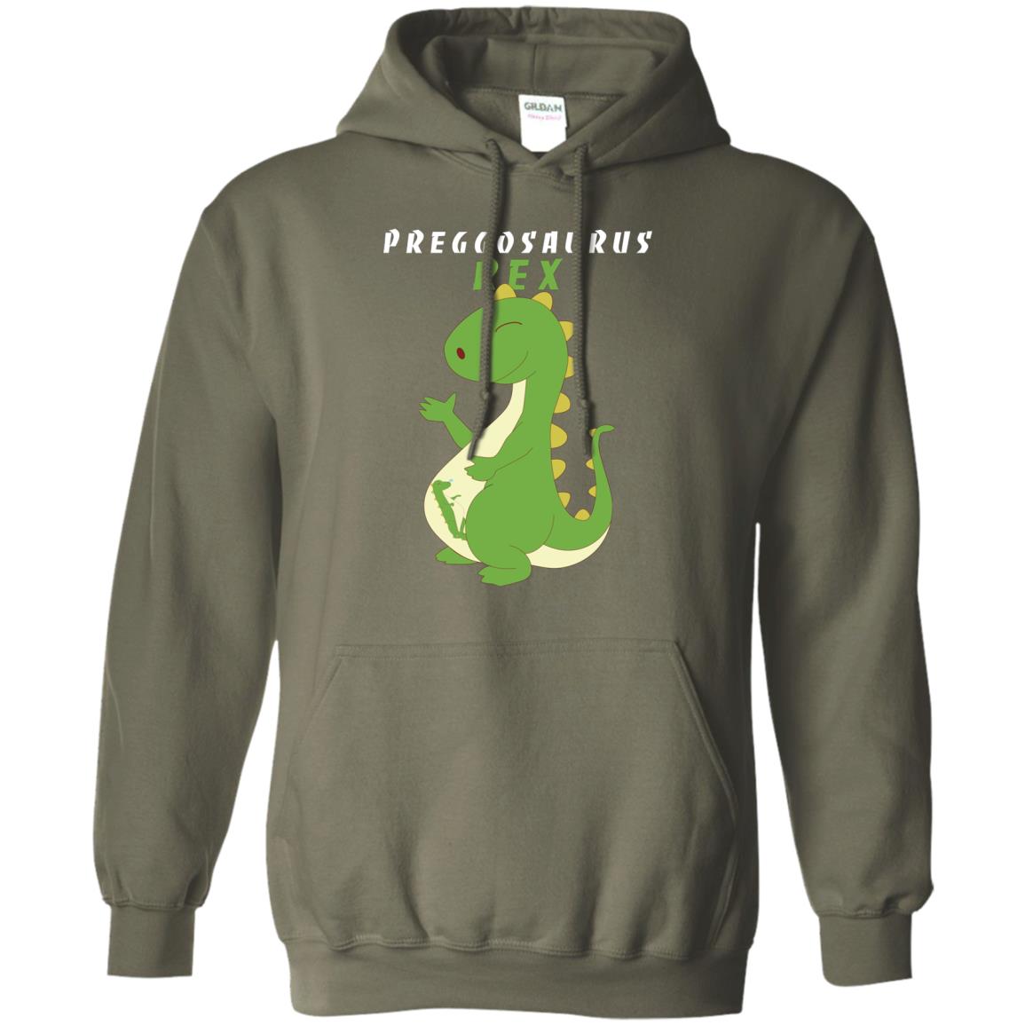 Dinosaur Pregnancy Pregosaurus Shirt Military Green