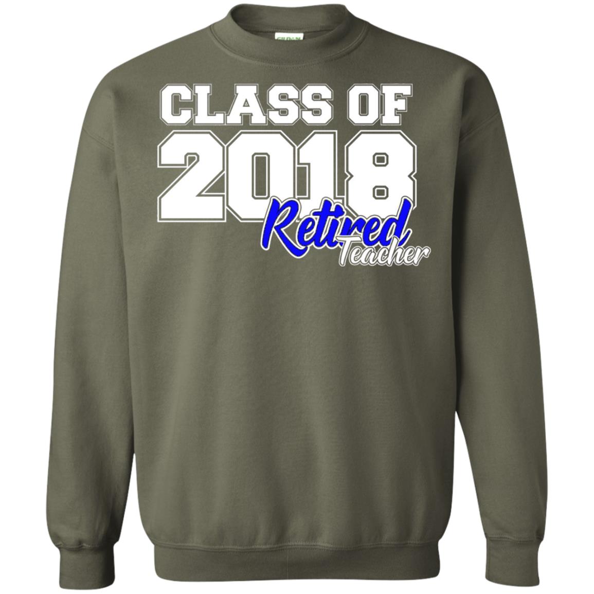 Retirement T-shirt Class Of 2018 Retired Teacher Military Green