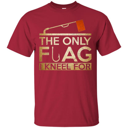 Ice Fishing T-shirt The Only Flag I Kneel For Cardinal