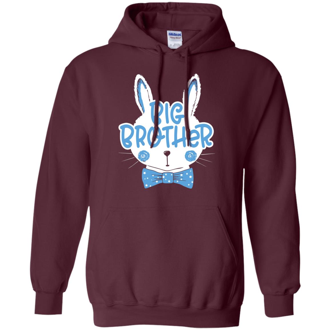 Easter Bunny Big Brother Blue Easter T-shirt Maroon