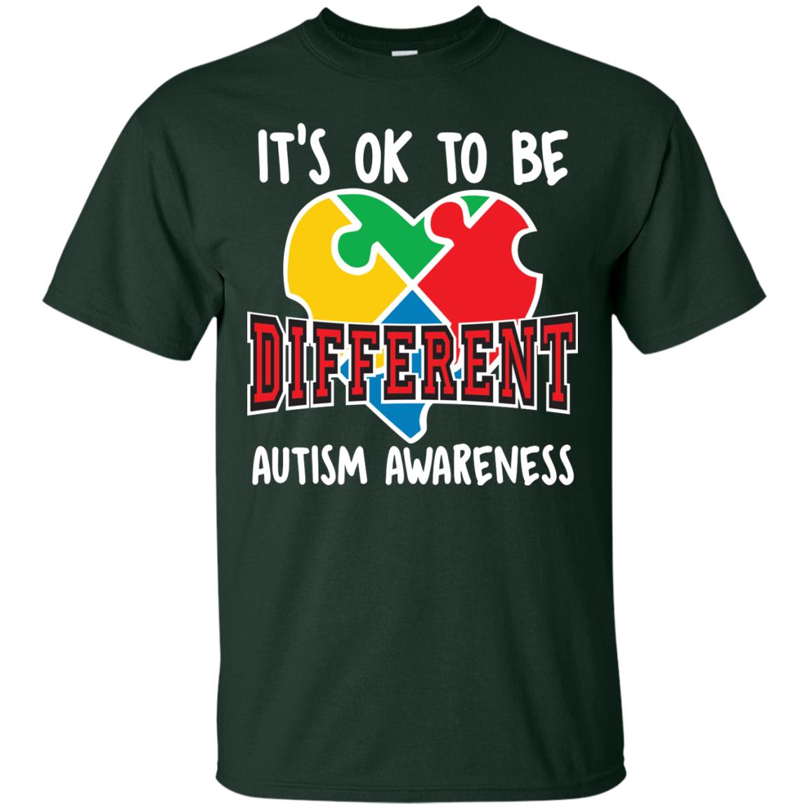 It’s Ok To Be Different Autism Awareness T-shirt Forest