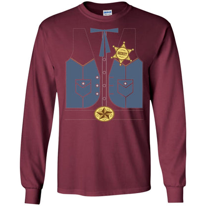 Western Cowboy Sheriff T-shirt Maroon