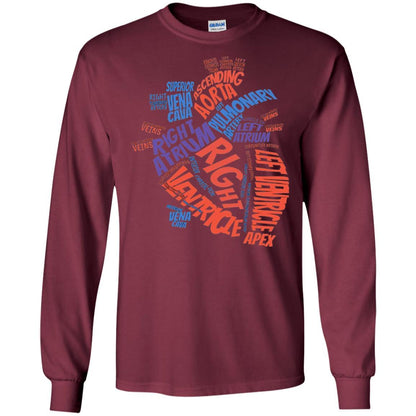 Anatomical Heart T-shirt Maroon