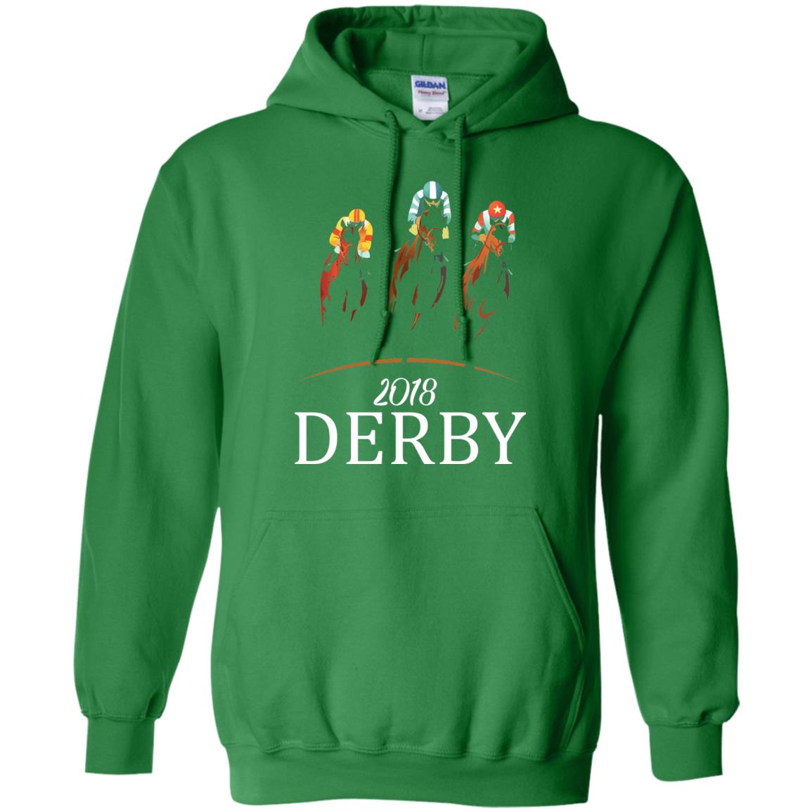 Derby 2018 Jockey Horse Racing T-shirt Irish Green