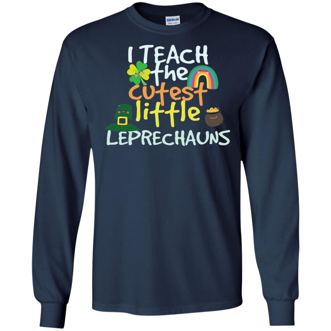 Cutest Little Leprechauns St. Patricks Day Teacher T-shirt Navy