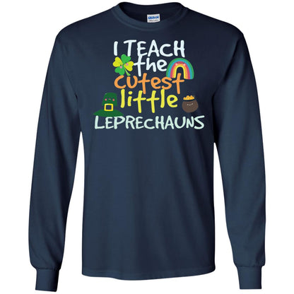 Cutest Little Leprechauns St. Patricks Day Teacher T-shirt Navy