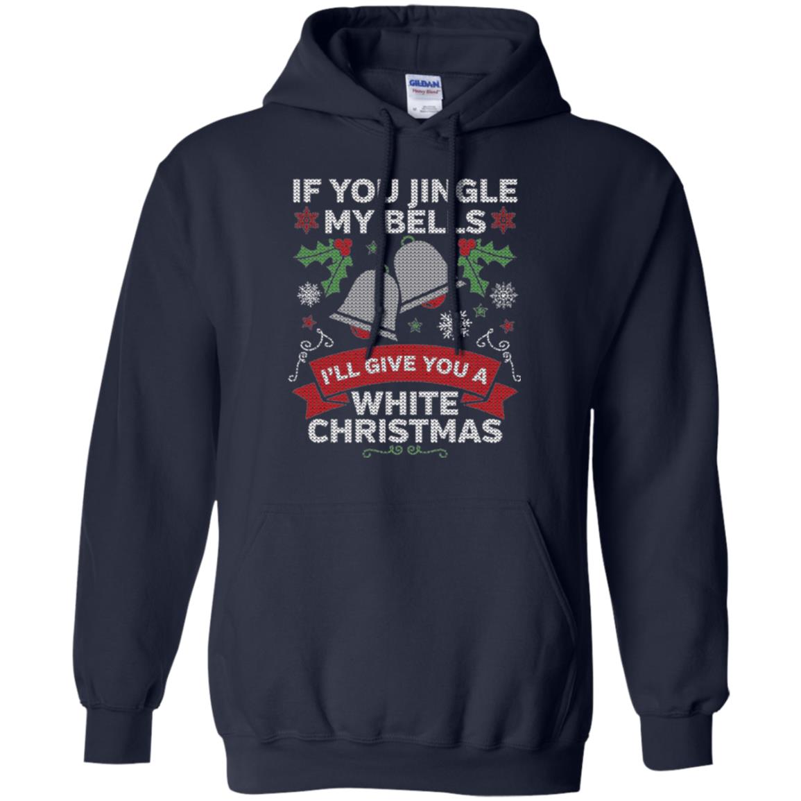 Christmas T-shirt If You Jingle My Bells Navy
