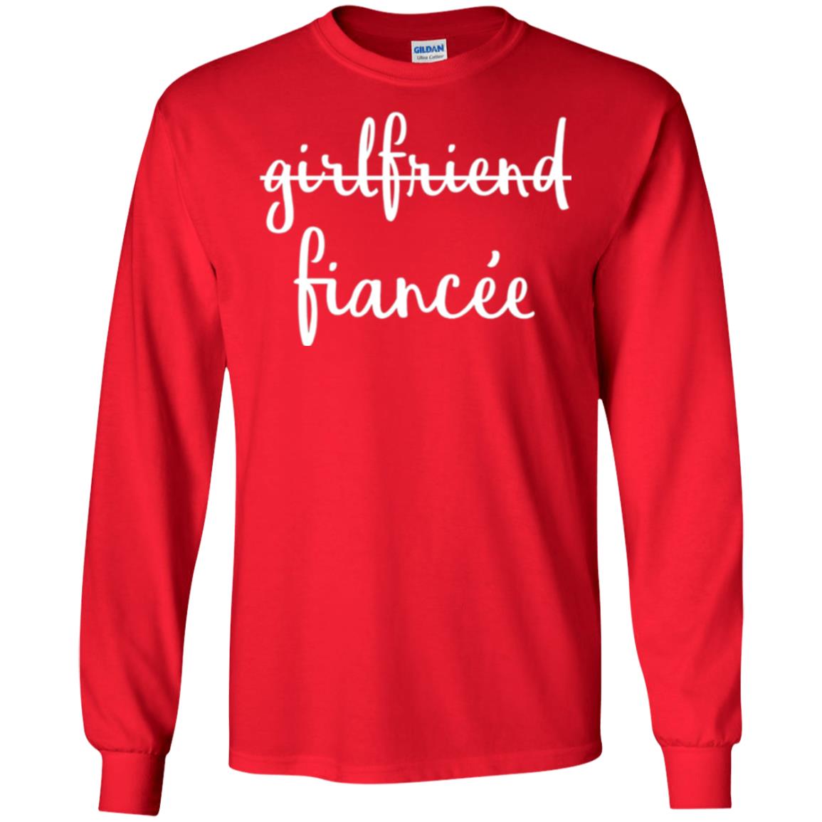 Fiance Engagement Party T-shirt Girlfriend Fiancee Red