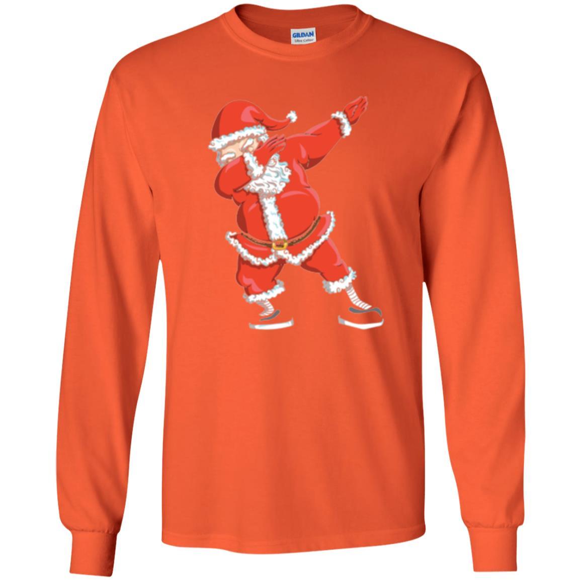 Christmas T-shirt Dabbing Santa Claus T-shirt Orange