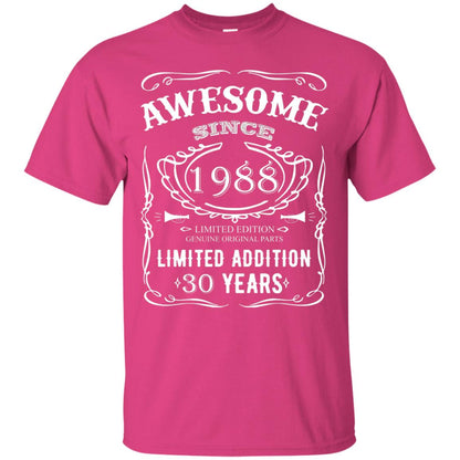 Awesome Since 1988 Limited Addition 30 Years 30th Birthday T-shirt Heliconia