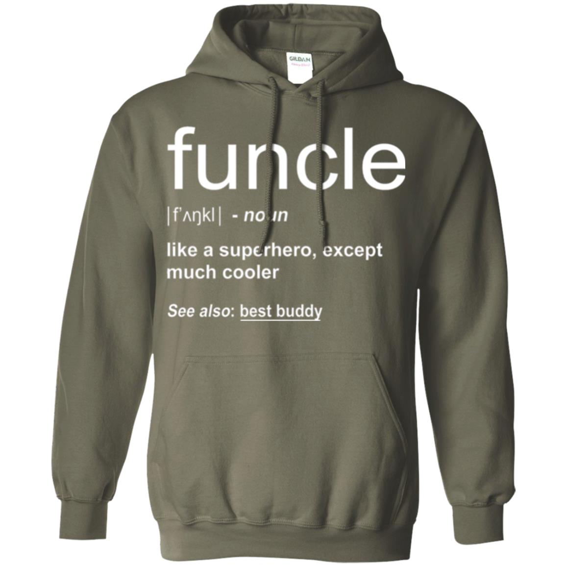 Funny Uncle T-shirt Funcle Military Green