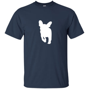 French Bulldog T-shirt White Silhouette Of Puppy