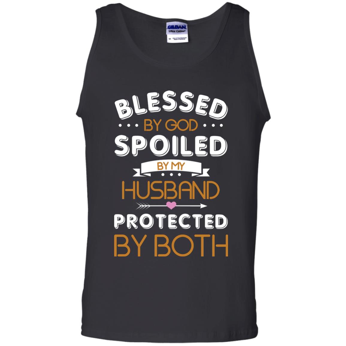 Blessed By God Spoiled By My Husband Protected By Both Shirt Black