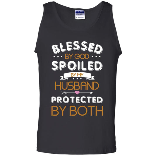 Blessed By God Spoiled By My Husband Protected By Both Shirt Black