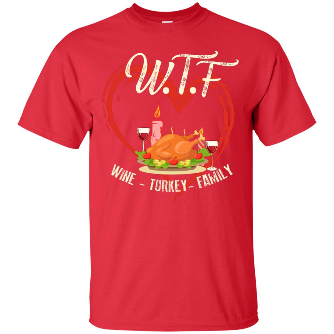 Turkey Wine Family Thanksgiving Drinking Gift Shirt For Family Red