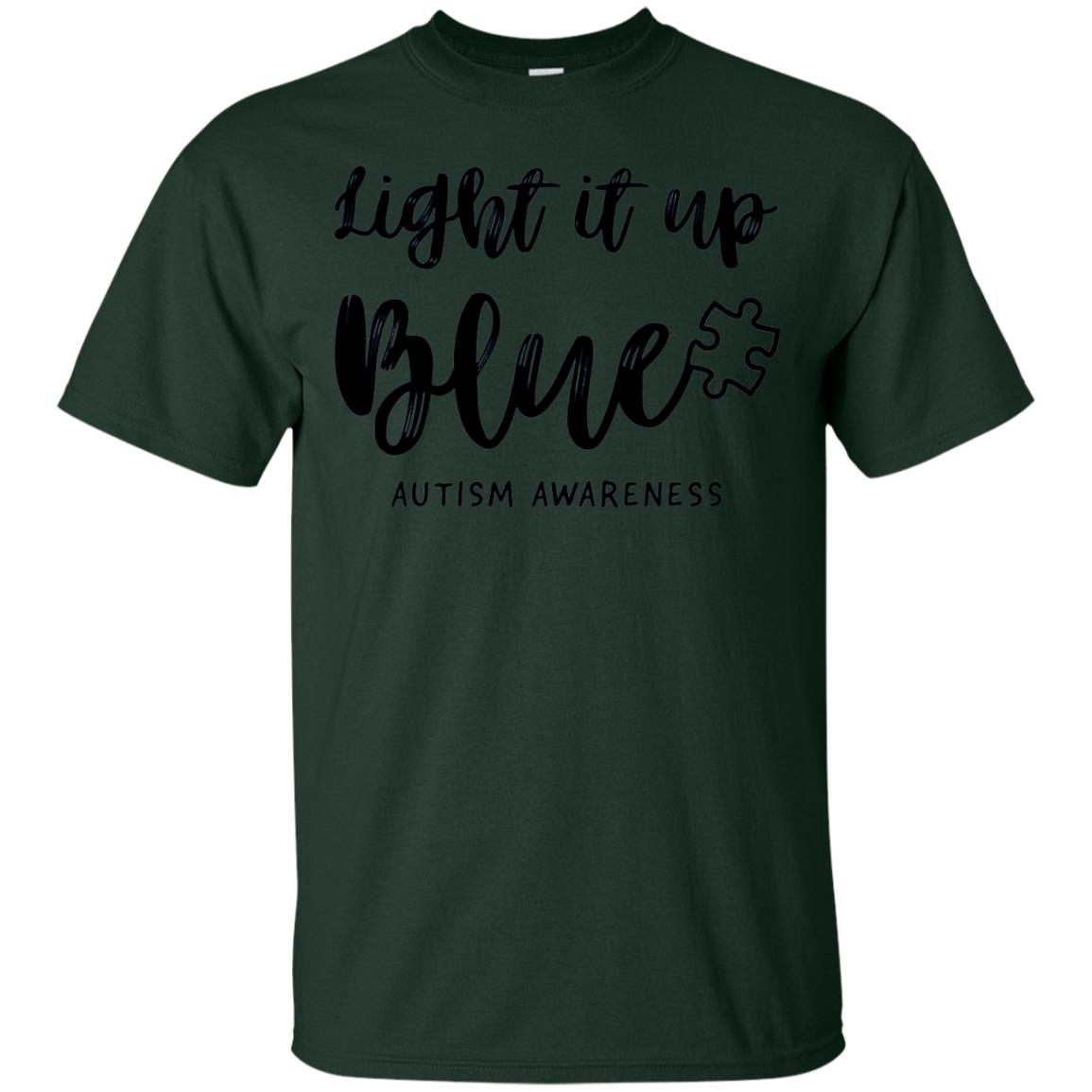 Autism Awareness Shirts Light It Up Blue Forest