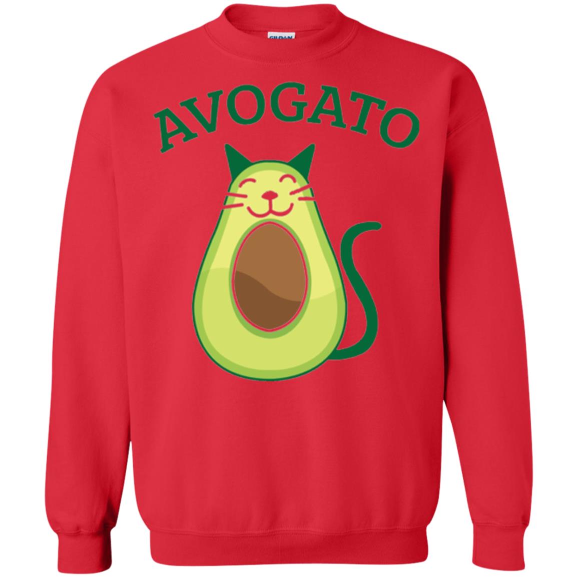 Avogato Avocado Cat Kitty Funny Meow T-shirt Red