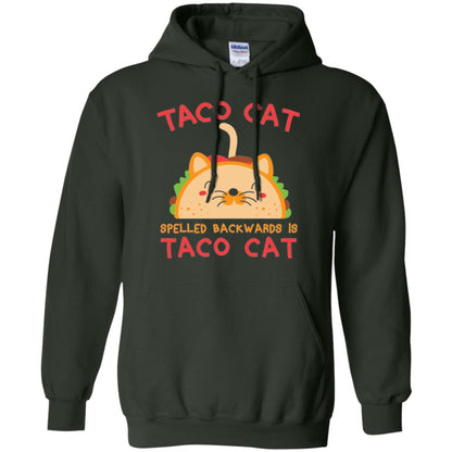 Taco Cat T-shirt Spelled Backwards Is Taco Cat Forest Green