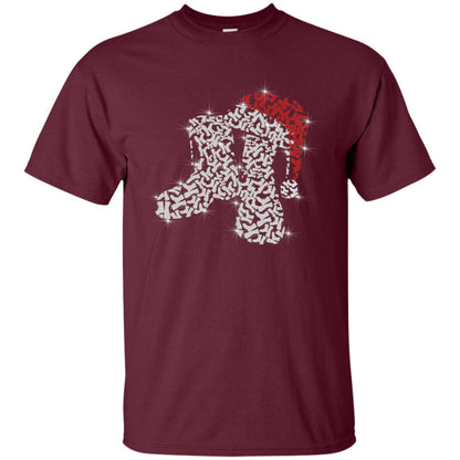 Veteran Boot With Santa Hat Merry Christmas Gift Shirt For Mens Womens Maroon
