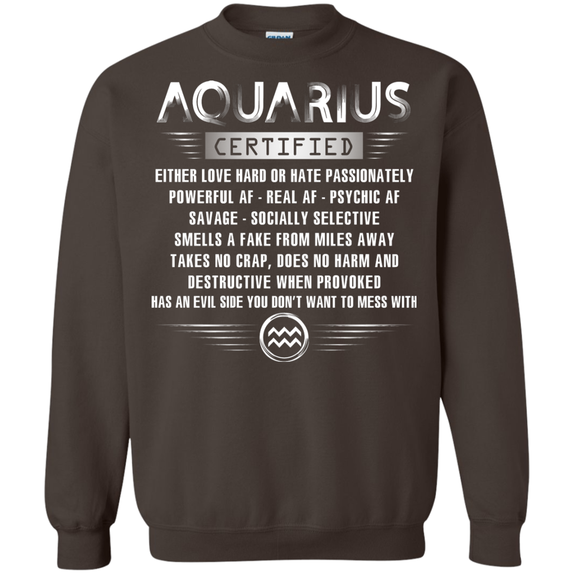 Aquarius Certified Either Love Hard Or Hate Passionately Powerful Af T-shirt