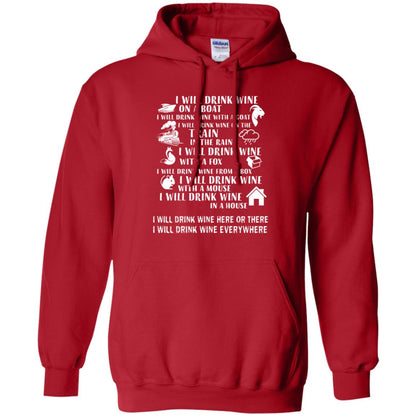 I Will Drink Wine On A Boat I Will Drink Wine Everywhere Shirt Red