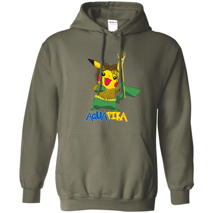 Aquapika Aquaman Piakachu Fan Shirt Military Green