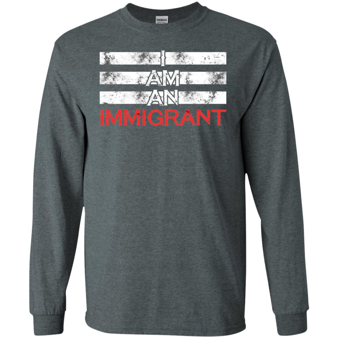 Migrant T-shirt I Am An Immigrant Dark Heather