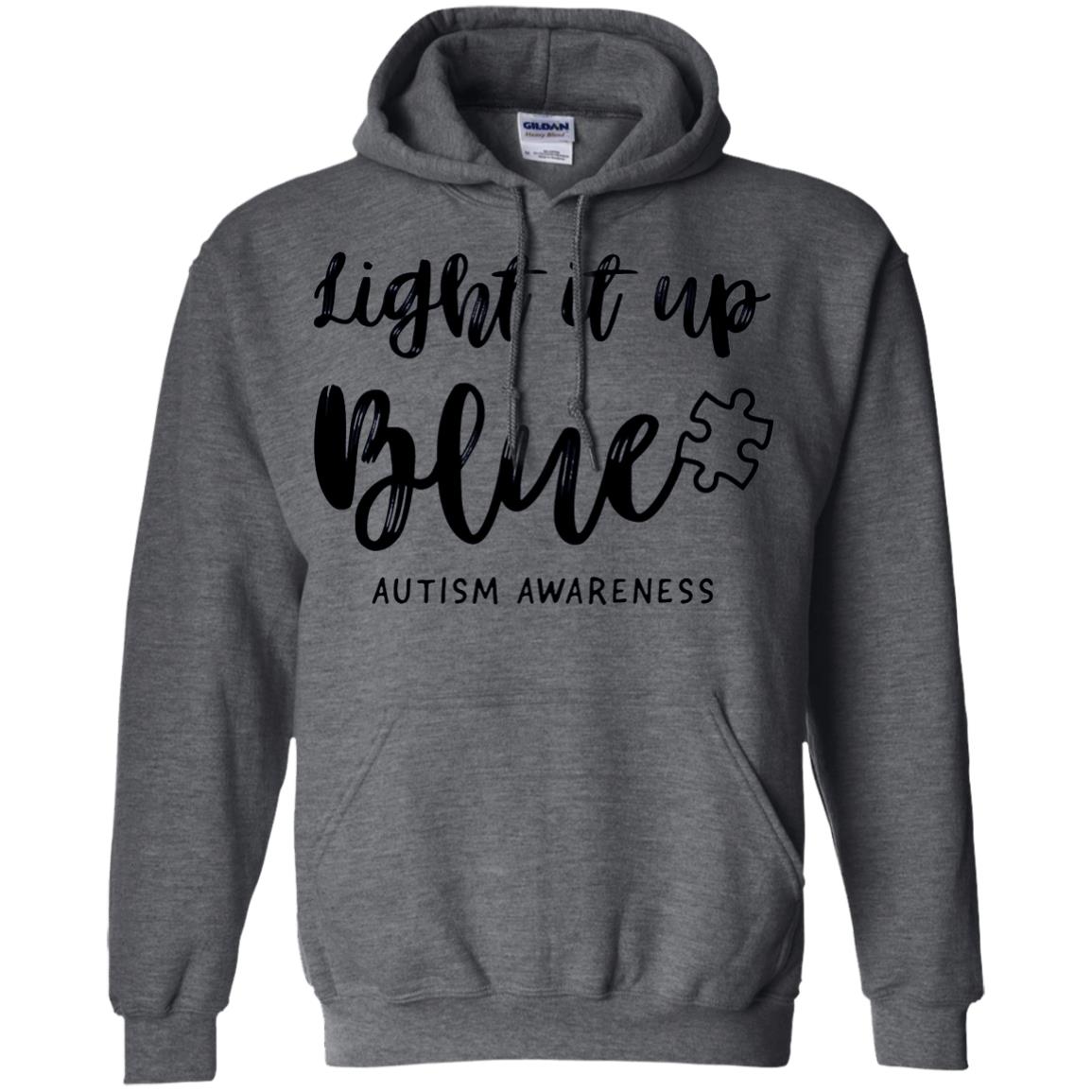 Autism Awareness Shirts Light It Up Blue Dark Heather