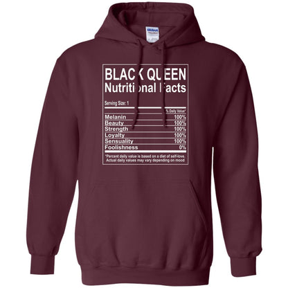 Black Queen Nutritional Facts T-shirt Self Love Maroon