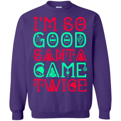 Christmas T-shirt I'm So Good Santa Cam Twice Purple