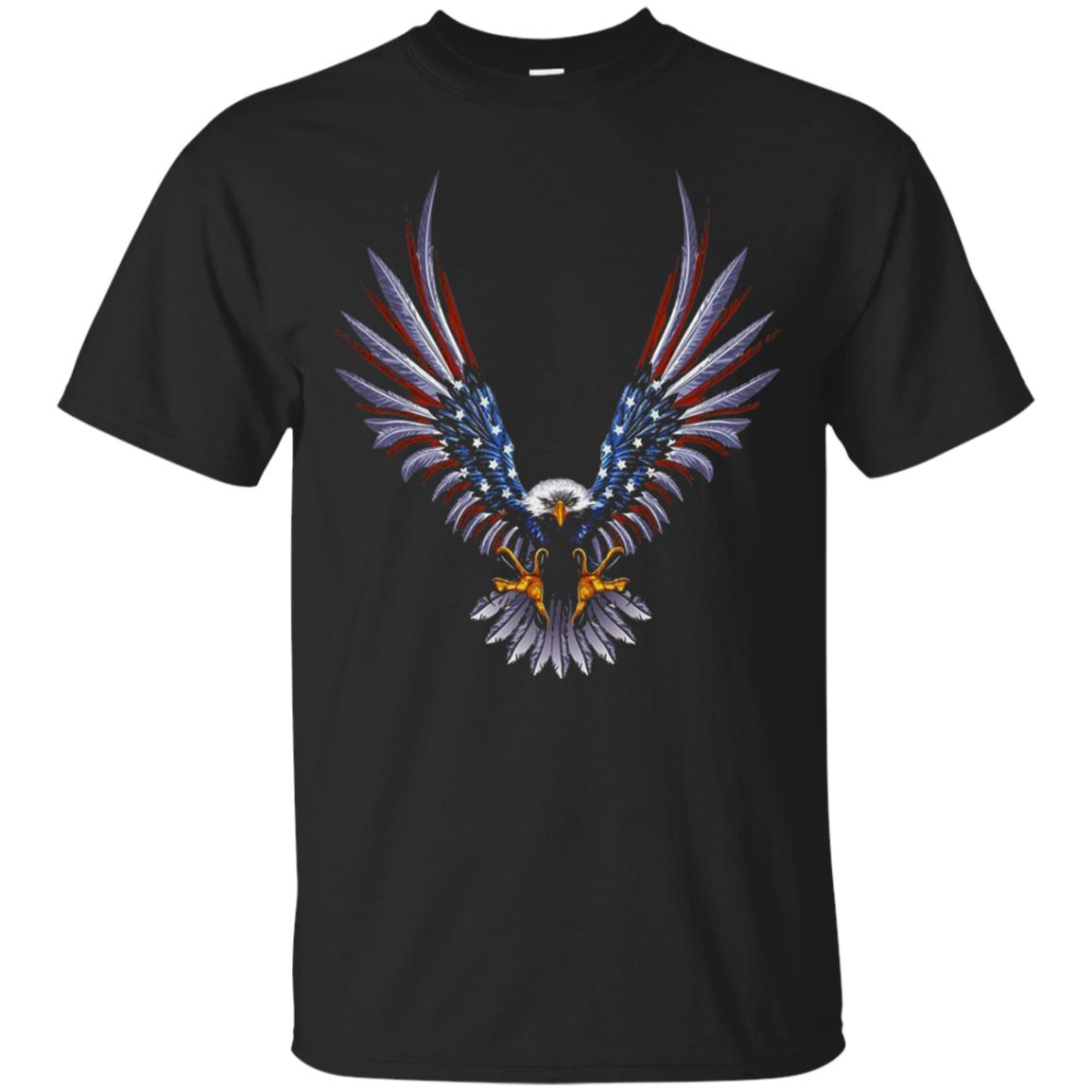 Patriotic T-shirt Eagle American Black