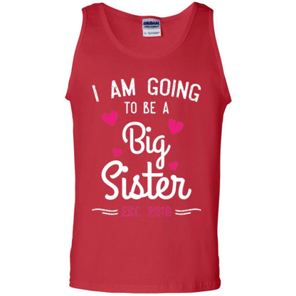 Family T-shirt I Am Going To Be A Big Sister Estimated 2018 Red