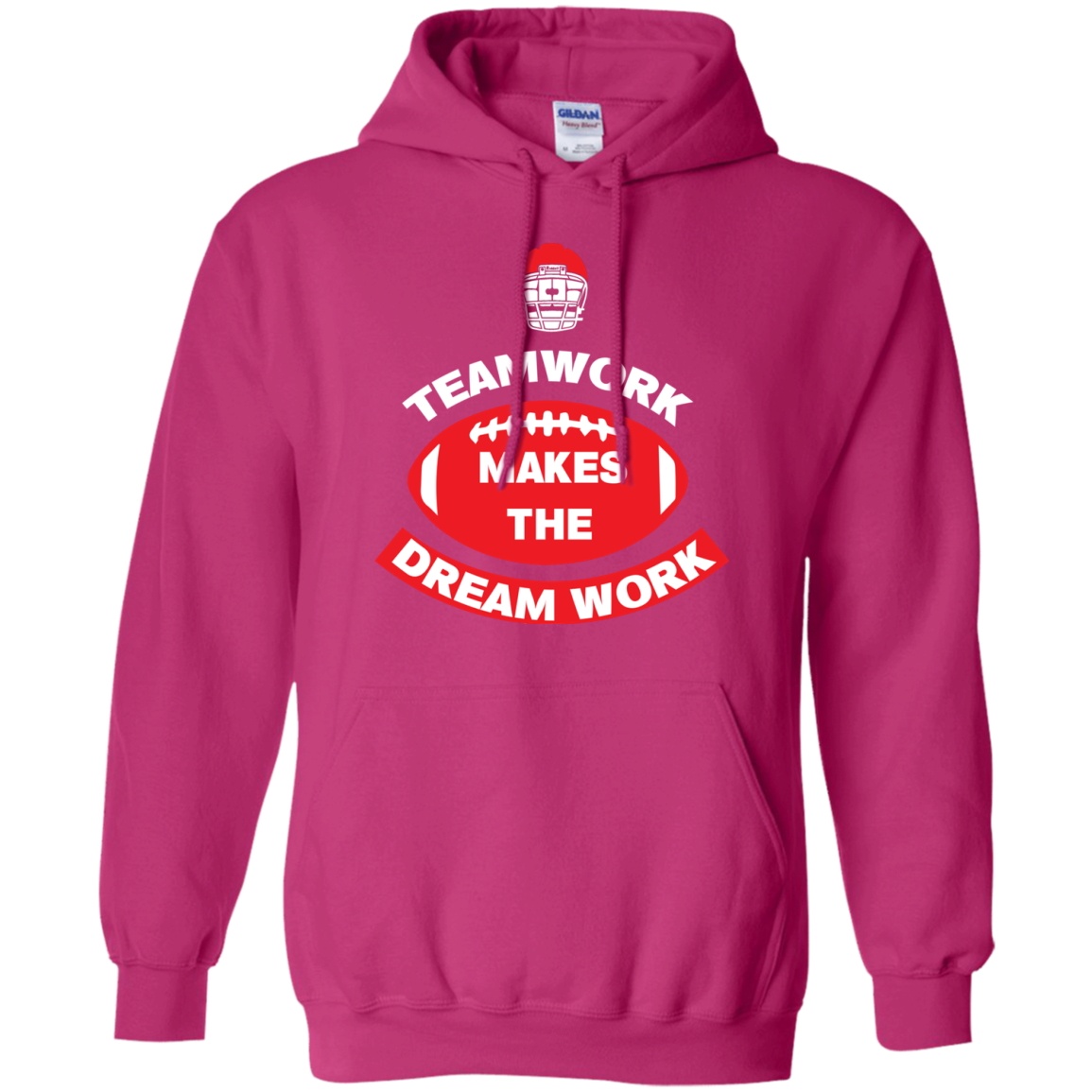 Football T-shirt TeamWork Makes The Dreamwork Heliconia