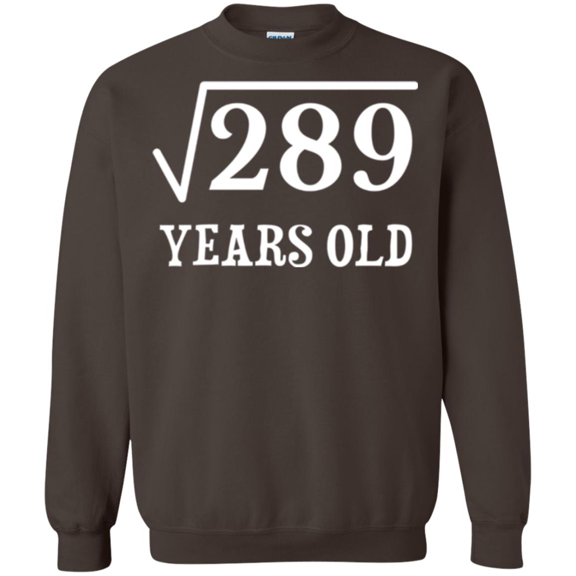 Brithday T-shirt Square Root Of 289 Dark Chocolate