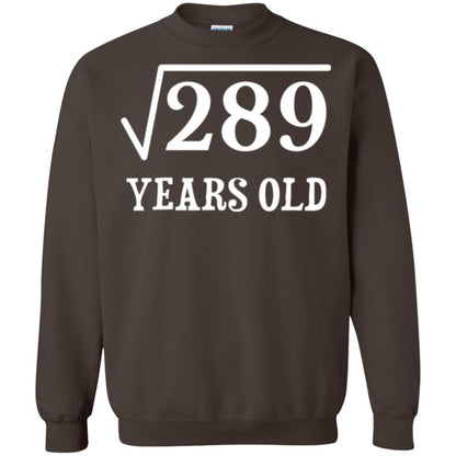 Brithday T-shirt Square Root Of 289 Dark Chocolate