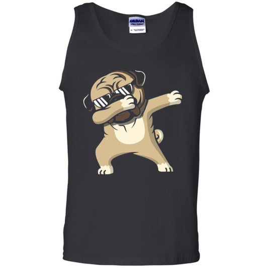 Dog Lover T-shirt Dabbing Pug T-shirt Black