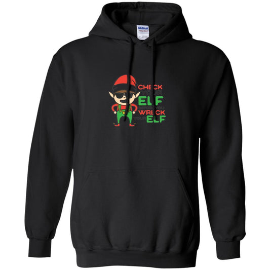 Christmas T-shirt Check Your Elf Before You Wreck Your Elf Black