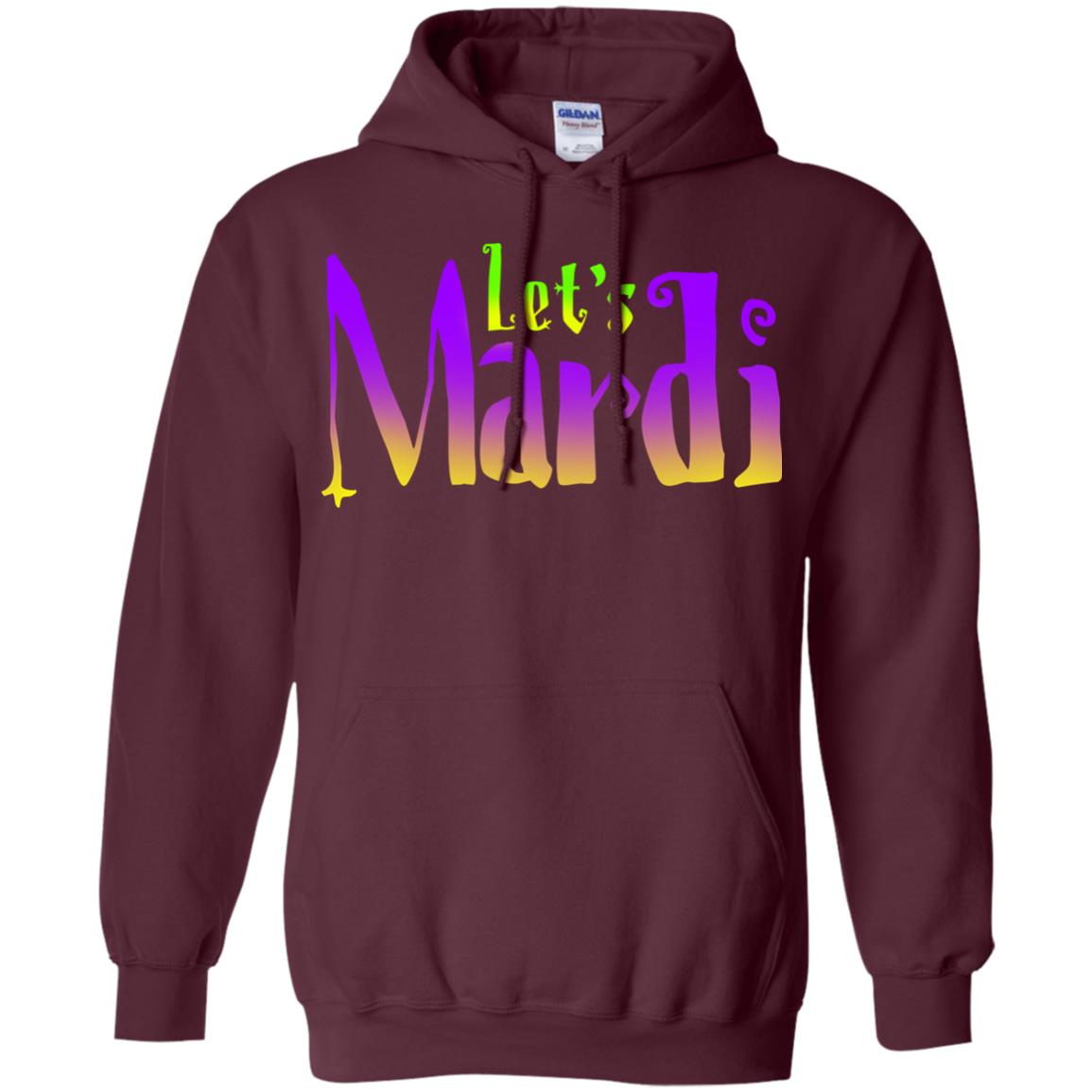 Mardi Gras T-shirt Let's Mardi Maroon