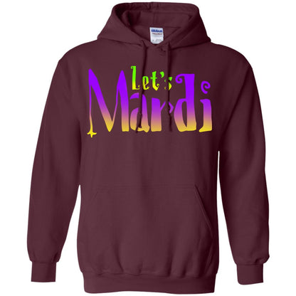 Mardi Gras T-shirt Let's Mardi Maroon