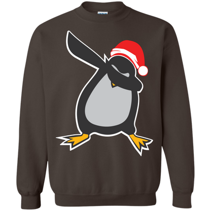 Christmas T-Shirt Dabbing Penguin Dark Chocolate