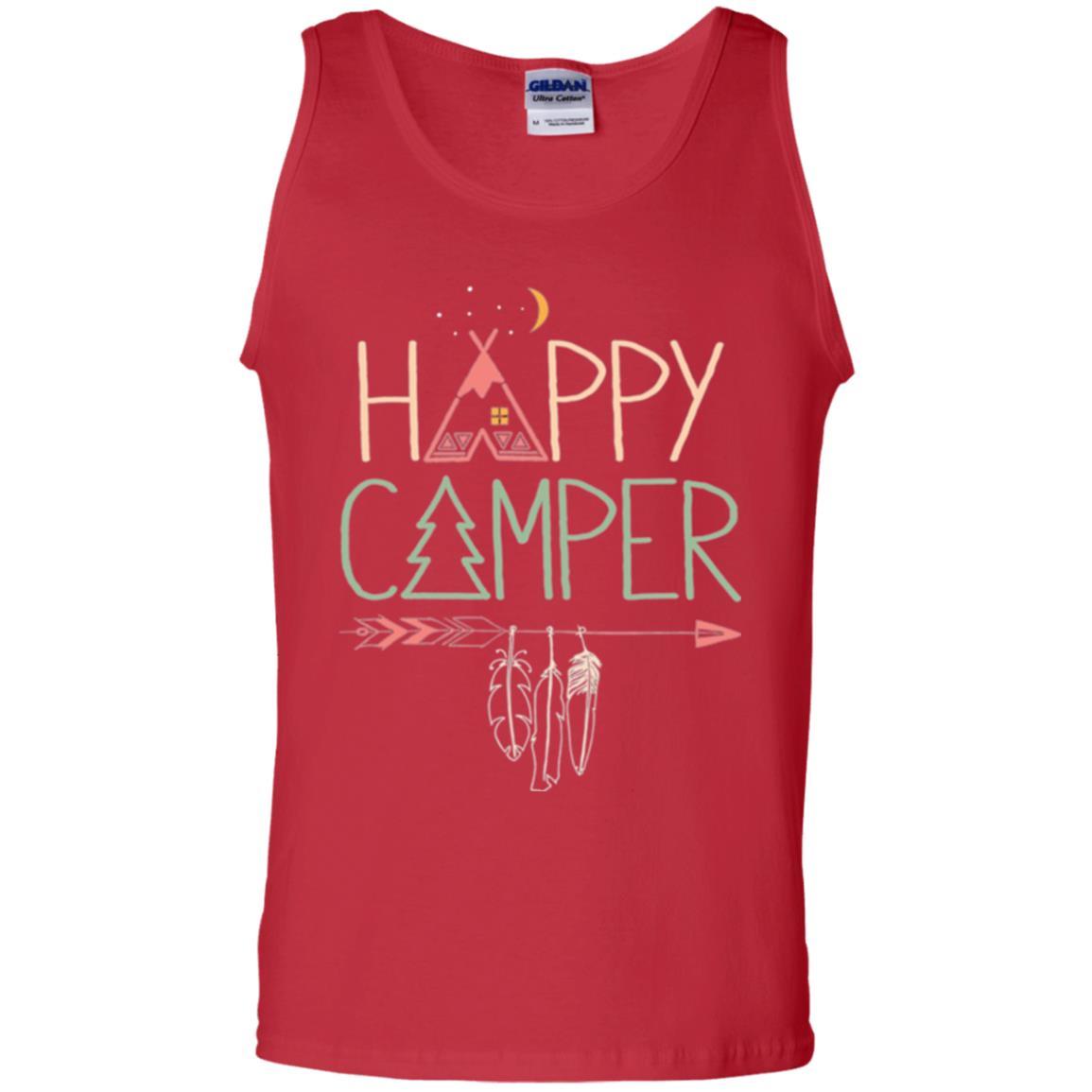 Camper T-shirt Happy Camping Red