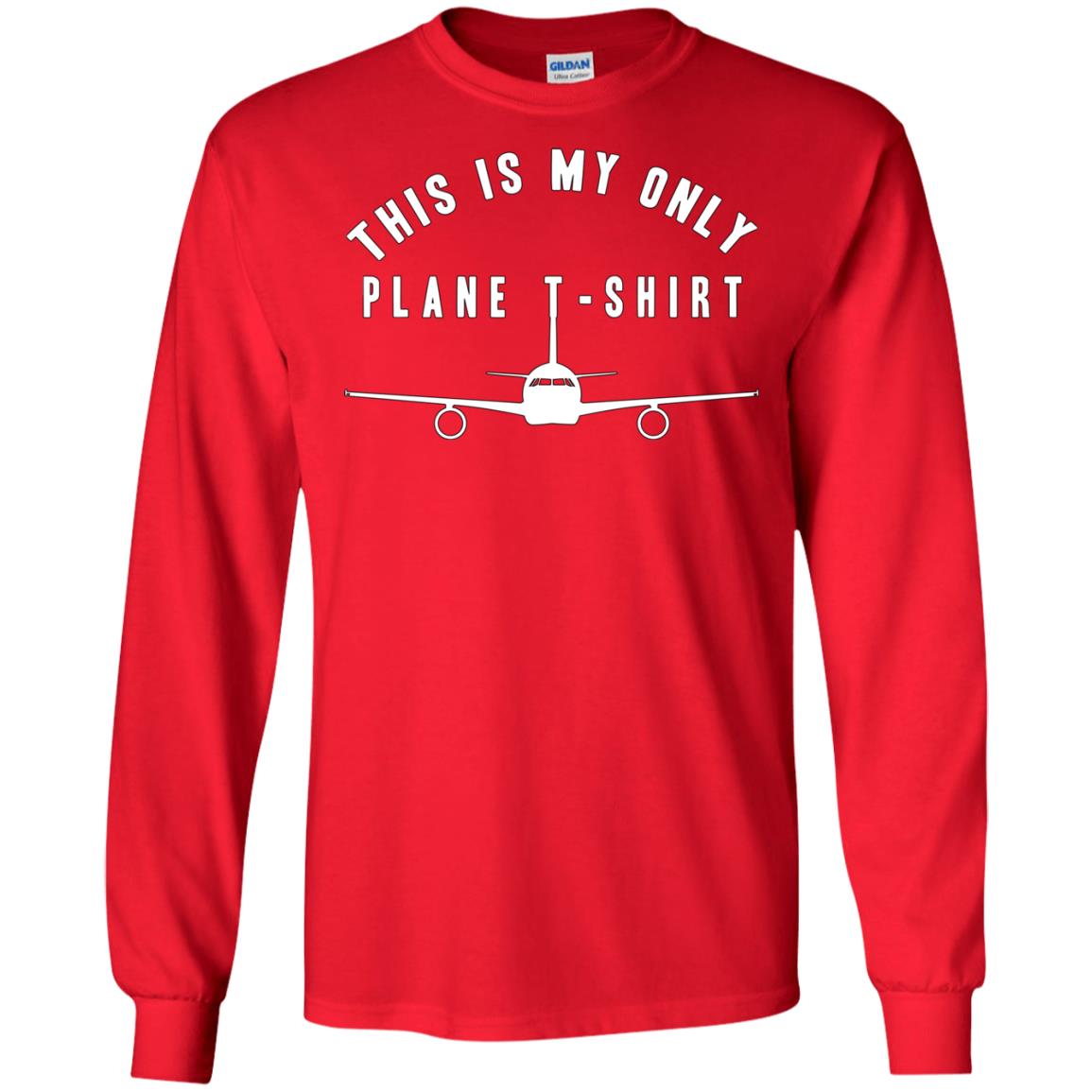 This Is My Only Plane T-shirt Red