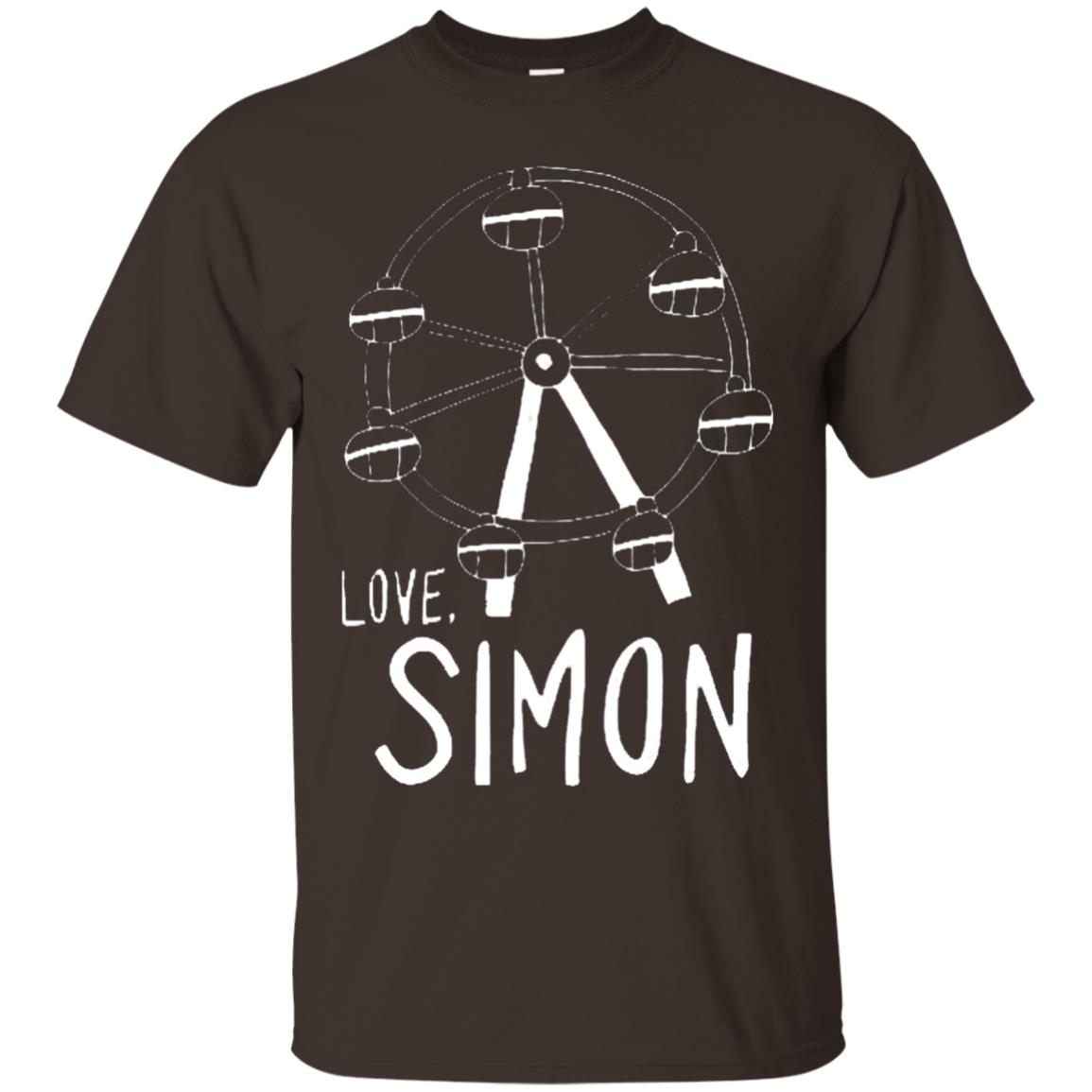 Love Simon Ferris Wheel Doodle T-shirt Dark Chocolate