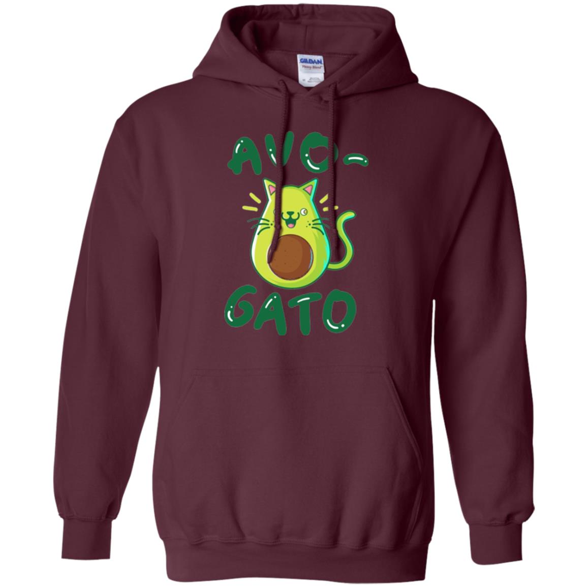 Cat Lovers T-shirt Avocado Avogato Maroon